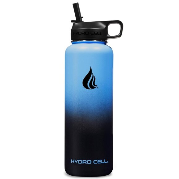 HYDRO CELL Stainless Steel Insulated Water Bottle with Straw 40oz Blue/Black NEW - Picture 1 of 7